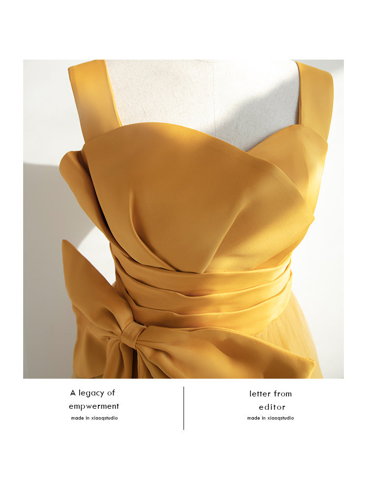 Elegant Long Prom Dresses with Bow