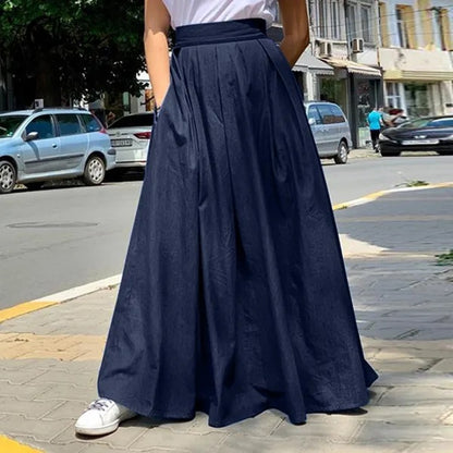 Casual High Waist Summer Long Skirts