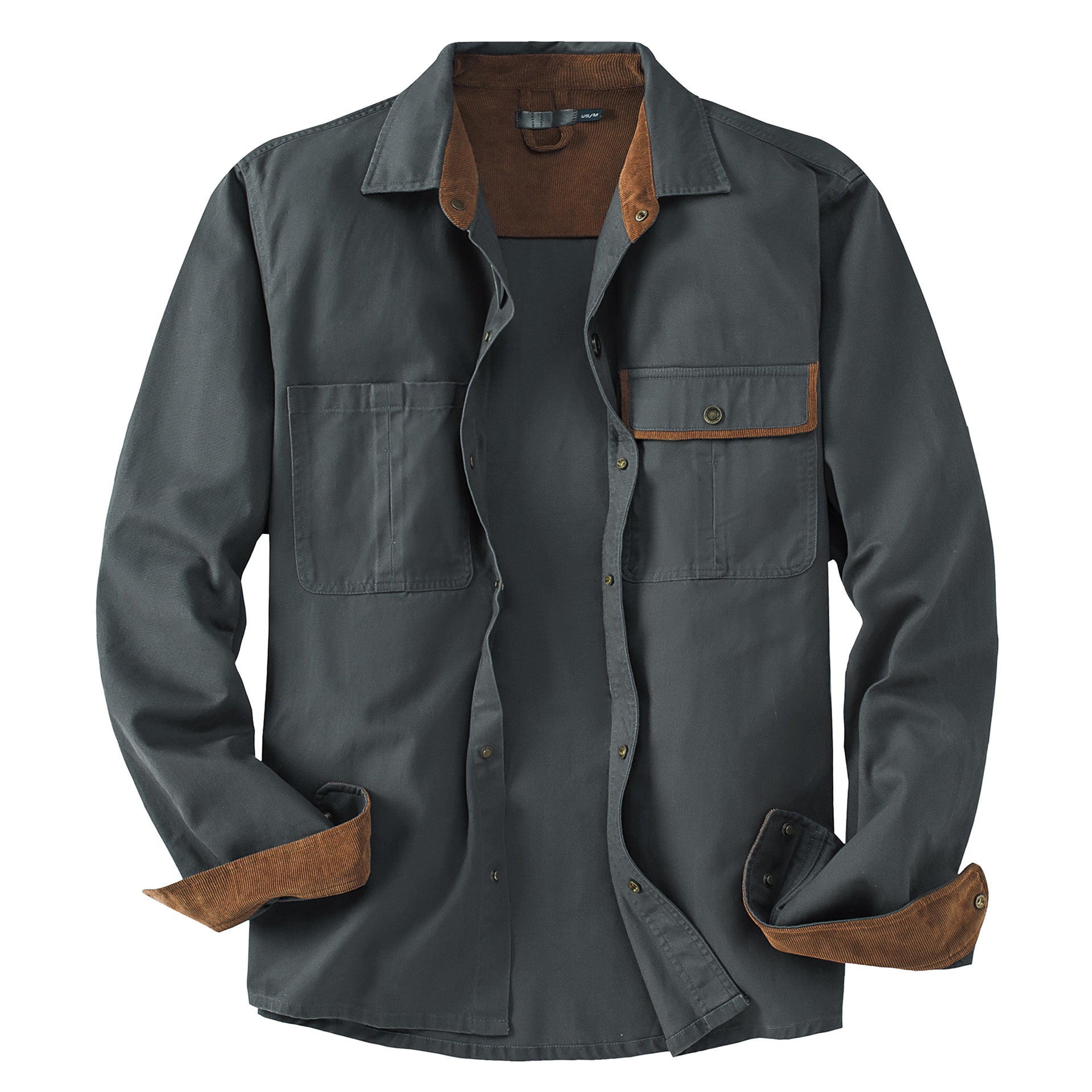 Casual Cotton Plus Sizes Long Sleeves Shirts for Men