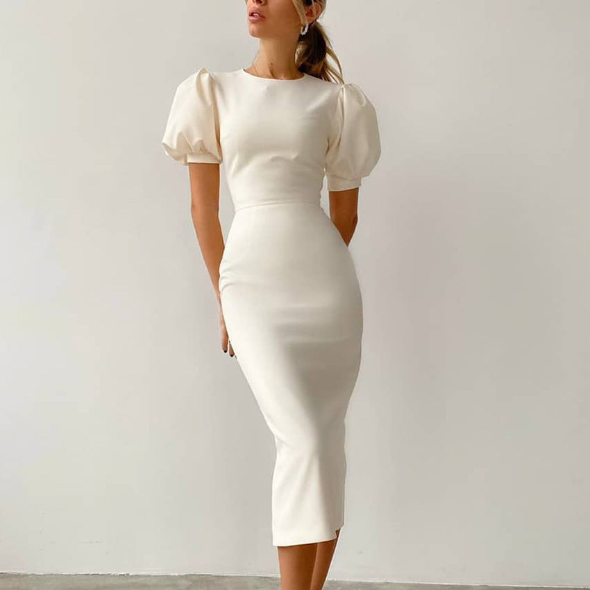 Sexy Short Sleeves Sheath Dresses