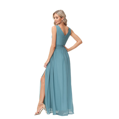 Sexy Chiffon V Neck Evening Party Dresses