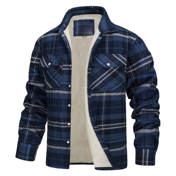 Casual Long Sleeves Thicken Shirts Jackets for Men