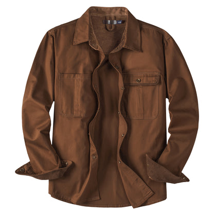 Casual Cotton Plus Sizes Long Sleeves Shirts for Men