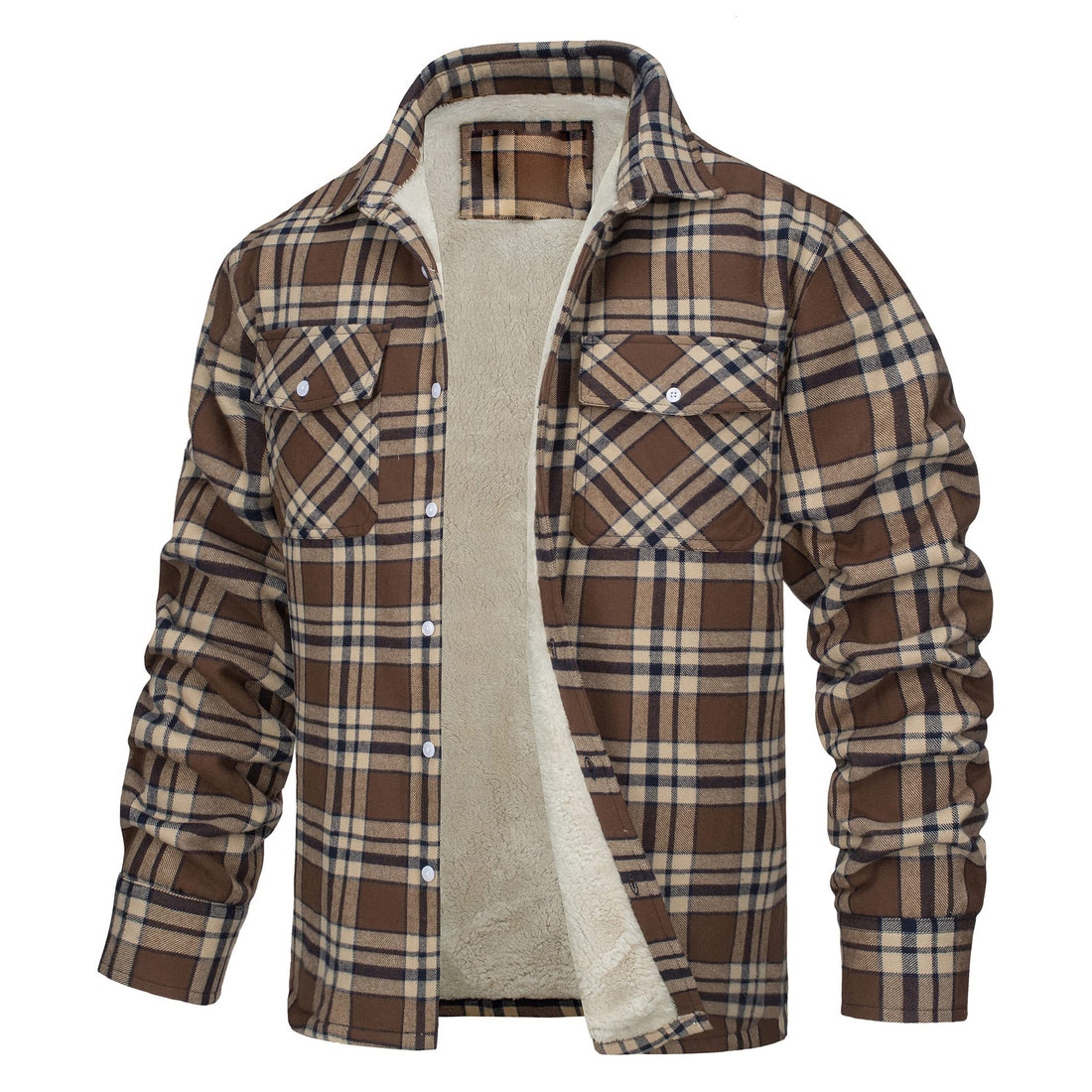 Casual Long Sleeves Thicken Shirts Jackets for Men