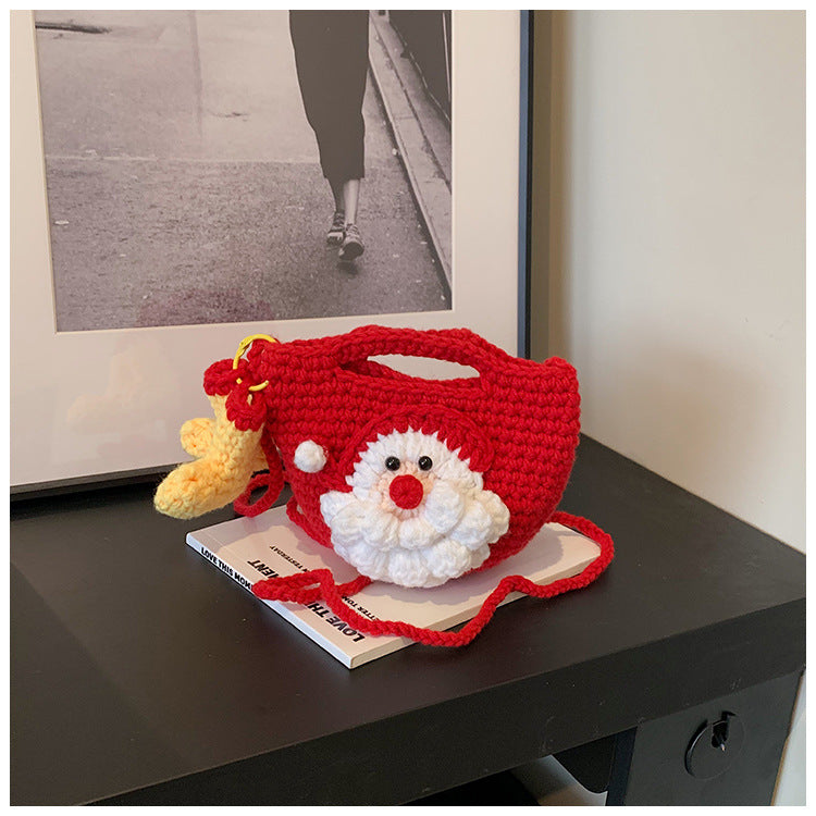Merry Christmas Santa Claus Handmade Crochet Bags