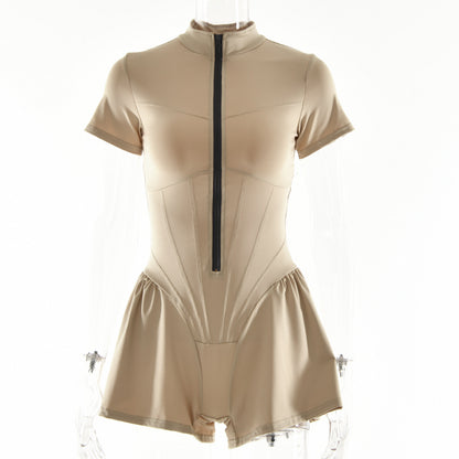 Sexy Elastic Women Basic Short Jumpsuits