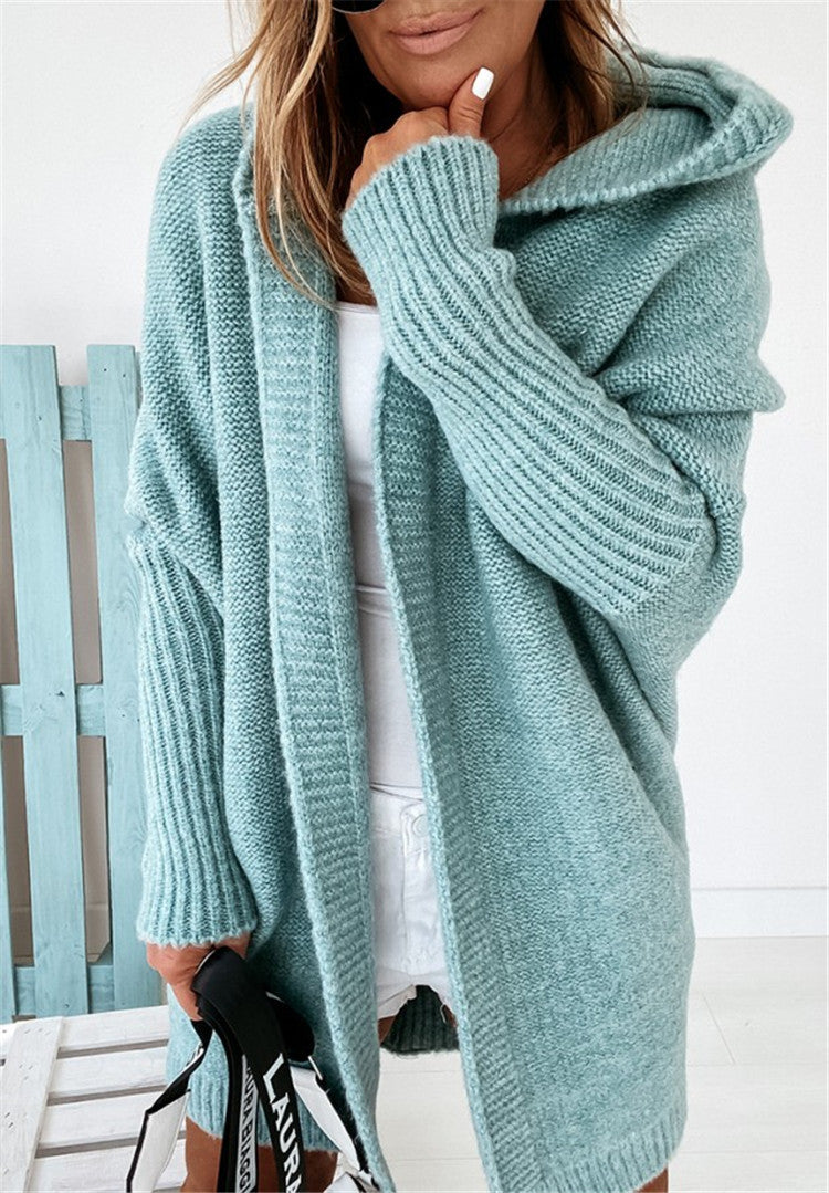 Casual Women Knitted Sweaters with Hat