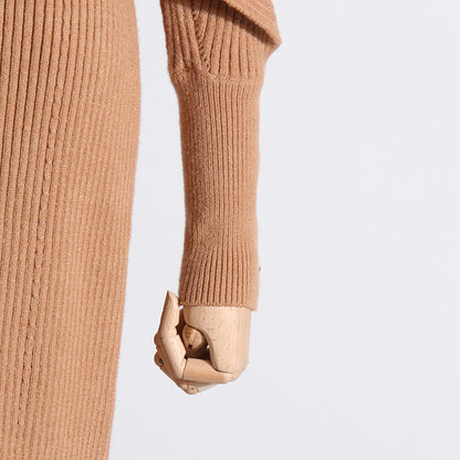 Fashion Designed Midi Length Knitted Dresses