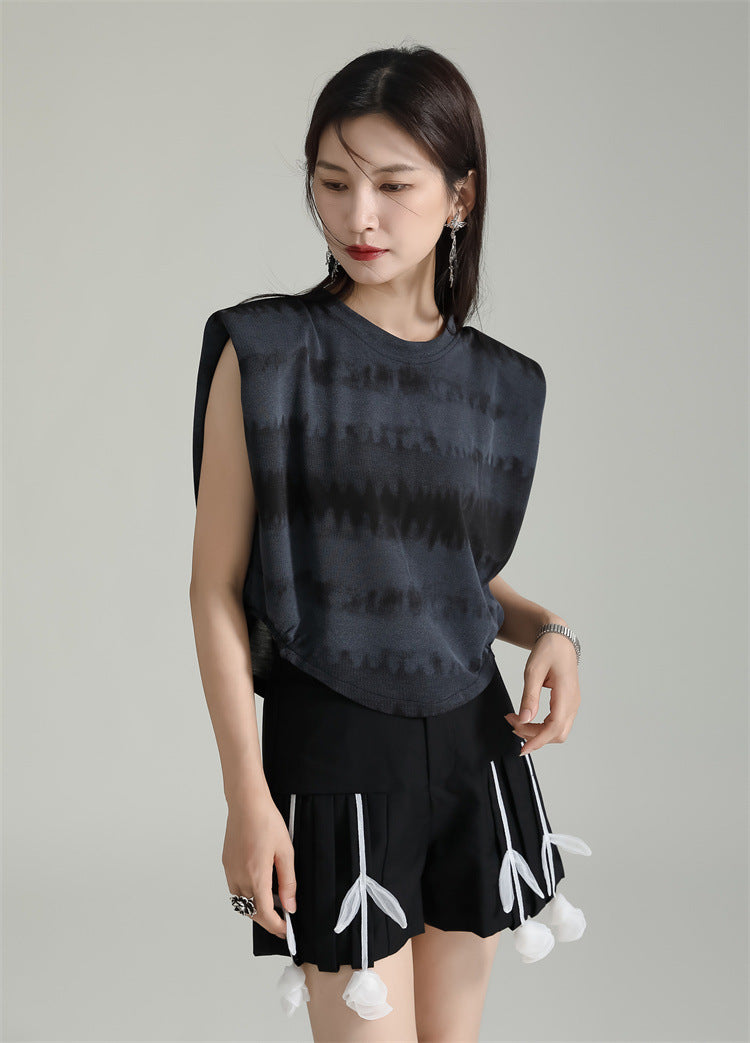 Designed Drawstring Dyed Summer T Shirts