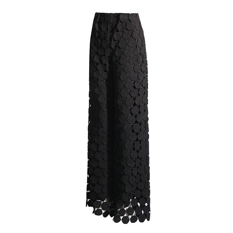 Designed Fashion Round Shaped Wide Legs Pants