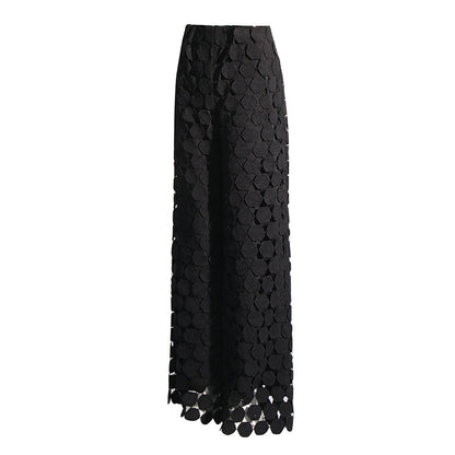 Designed Fashion Round Shaped Wide Legs Pants