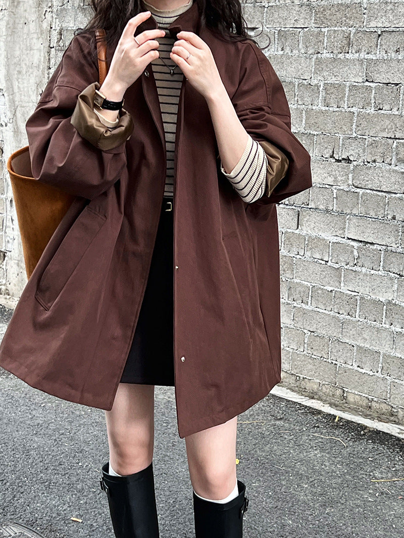 Fashion Stand Collar Oversize Coats