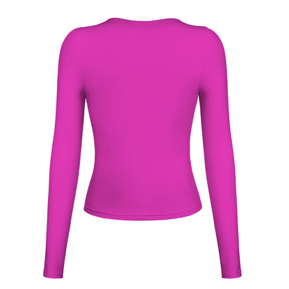 Fashion Midriff Baring Long Sleeves Tight T Shirts