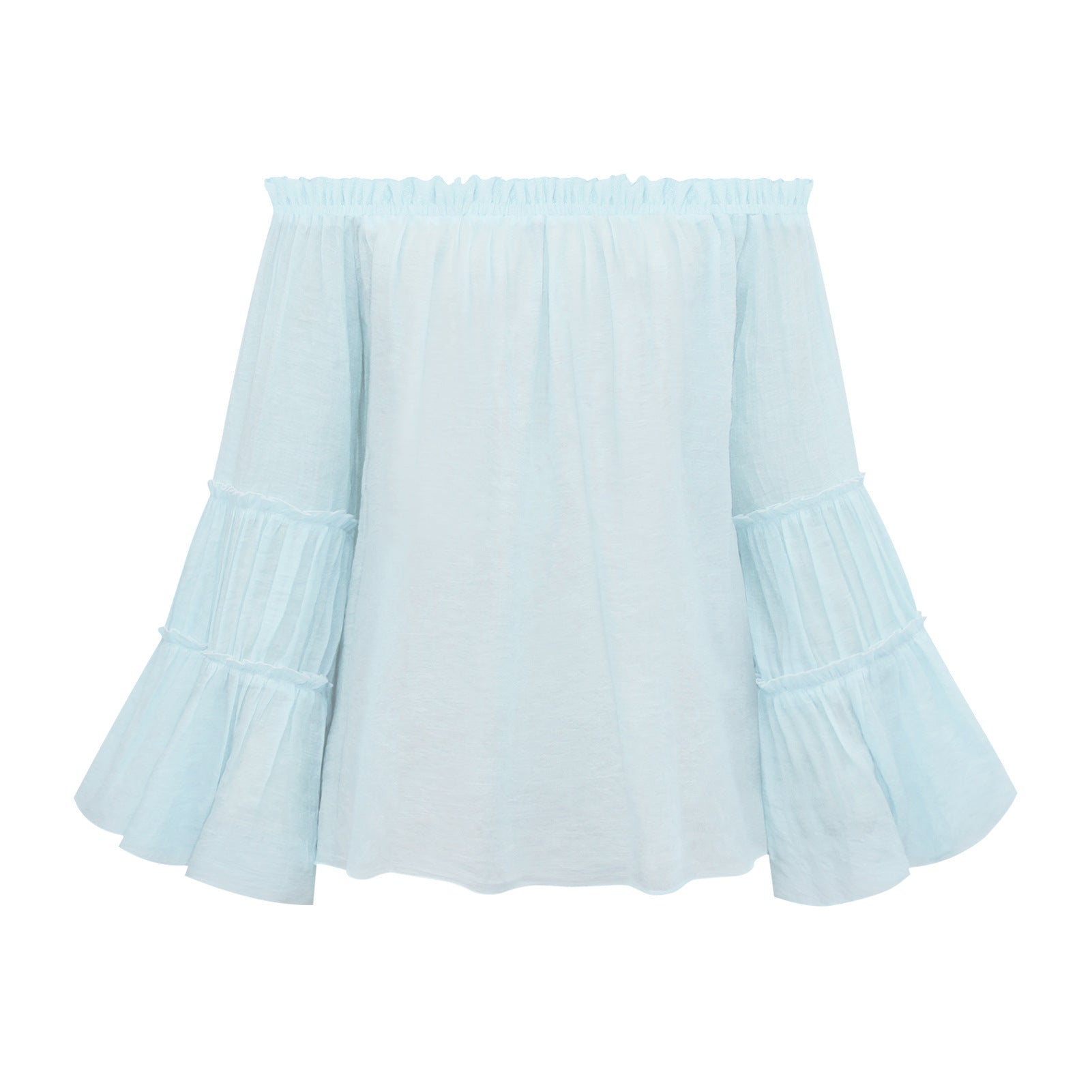 Sexy Off The Shoulder Trumpet Sleeves T Shirts