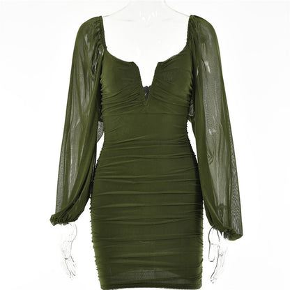 Sexy V Neck Summer Backless Mini Dresses