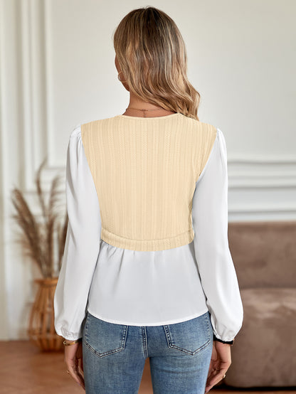 Casual V Neck Women Long Sleeves Fall Tops