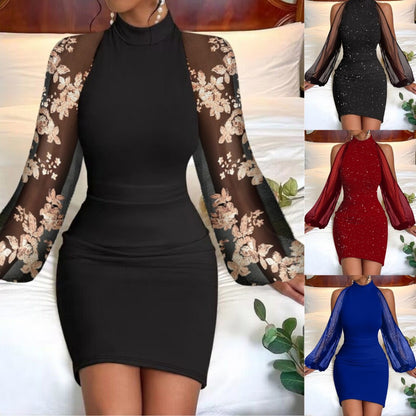 Sexy Lace Long Sleeves Bodycon Mini Dresses