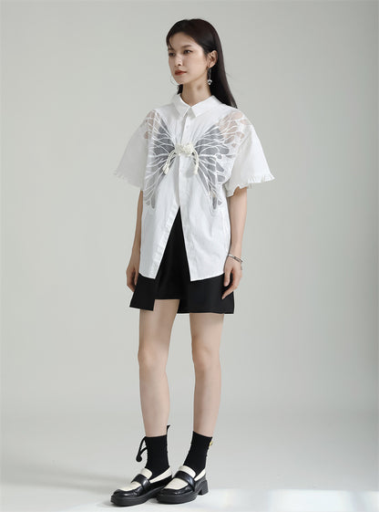Designed Butterfly Double Sides Summer Shirts
