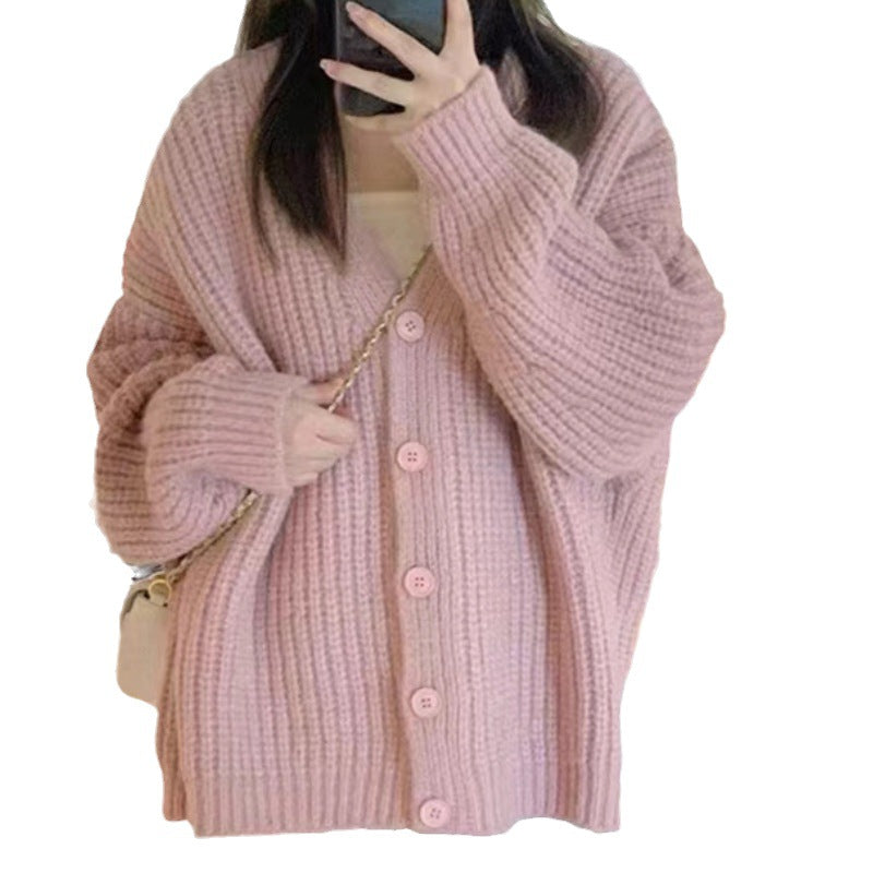 Casual Plus Sizes Knitted Cardigan Sweaters