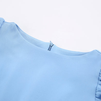 Summer Blue Bodycon Midi Dresses