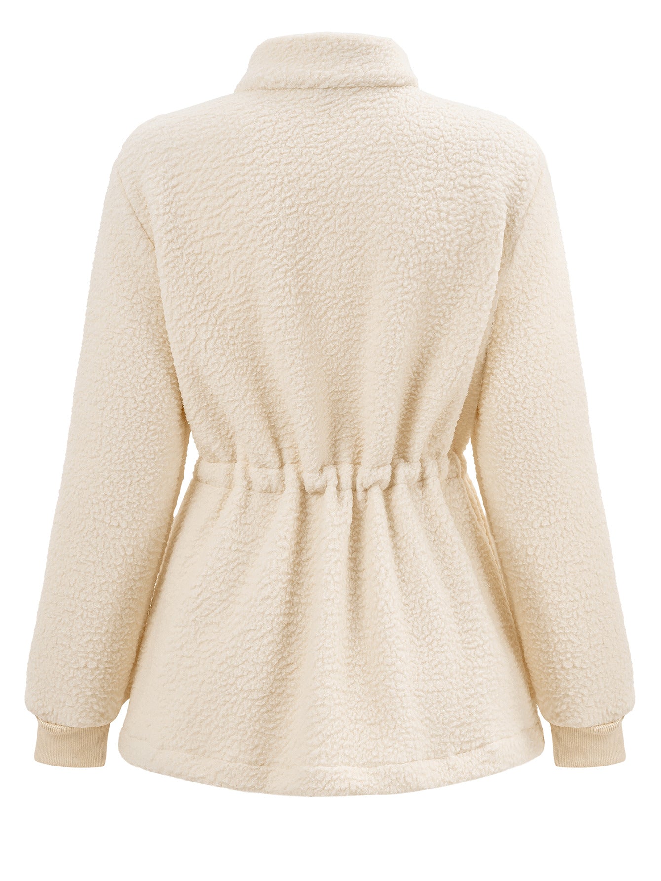 Casual Stand Collar Long Sleeves Velvet Coats