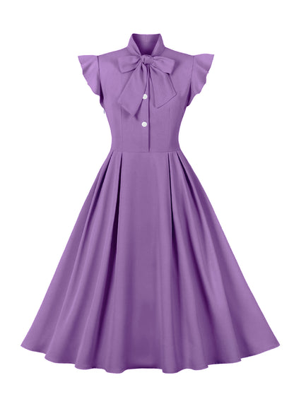 Vintage Ruffled Turnover Collar Dresses