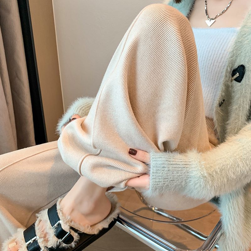 Casual Soft High Waist Winter Wide Legs Pants