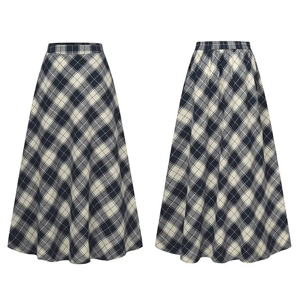 Retro High Waist Women A Line Skirts