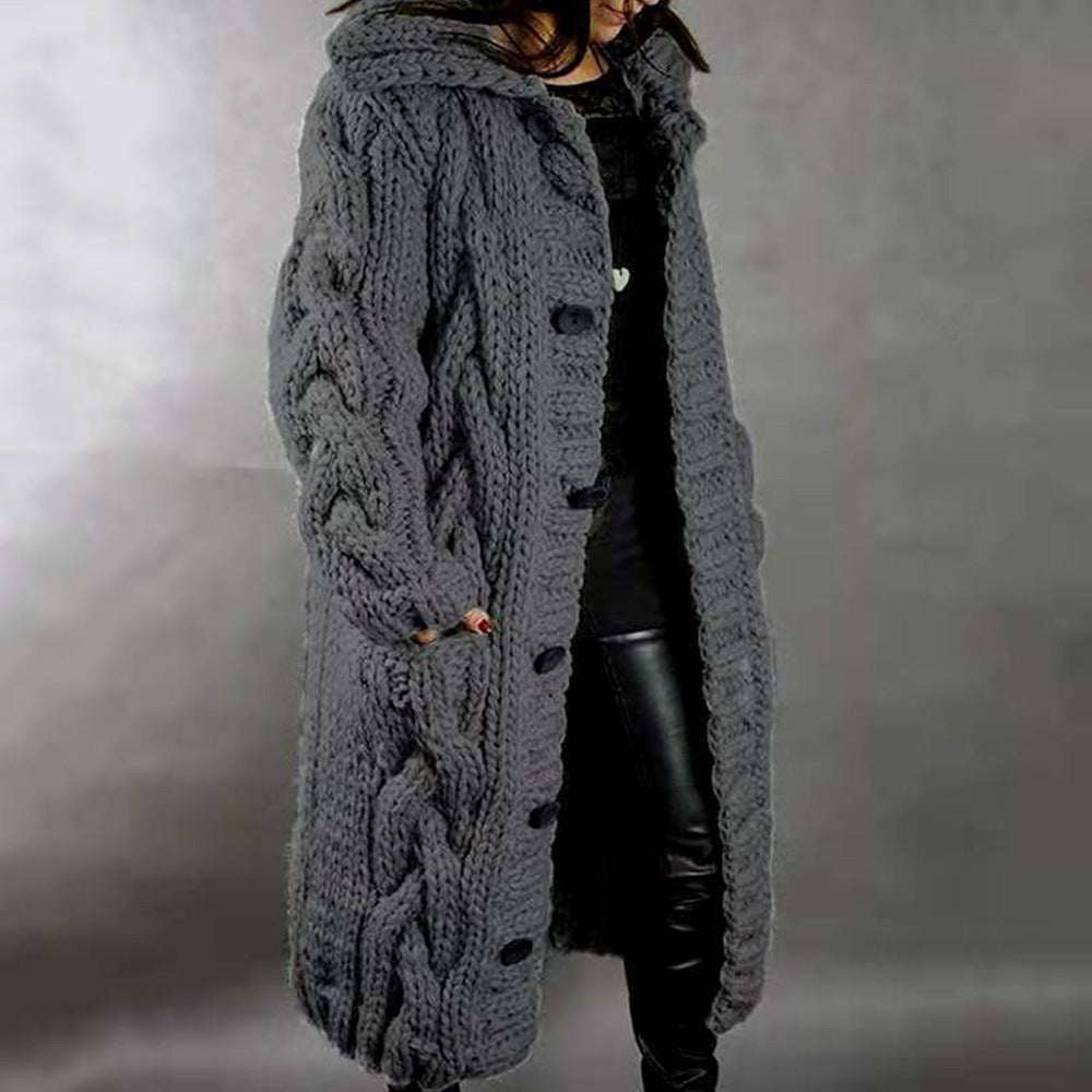 Women Winter Knitted Cardigan Overcoats