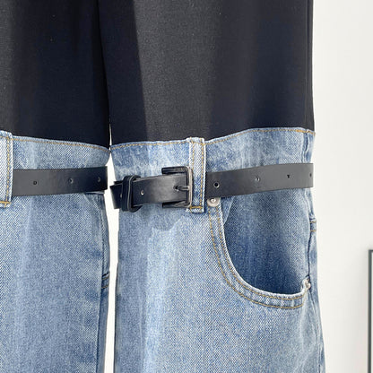 Designed Lace Up Trumpet Jeans for Women