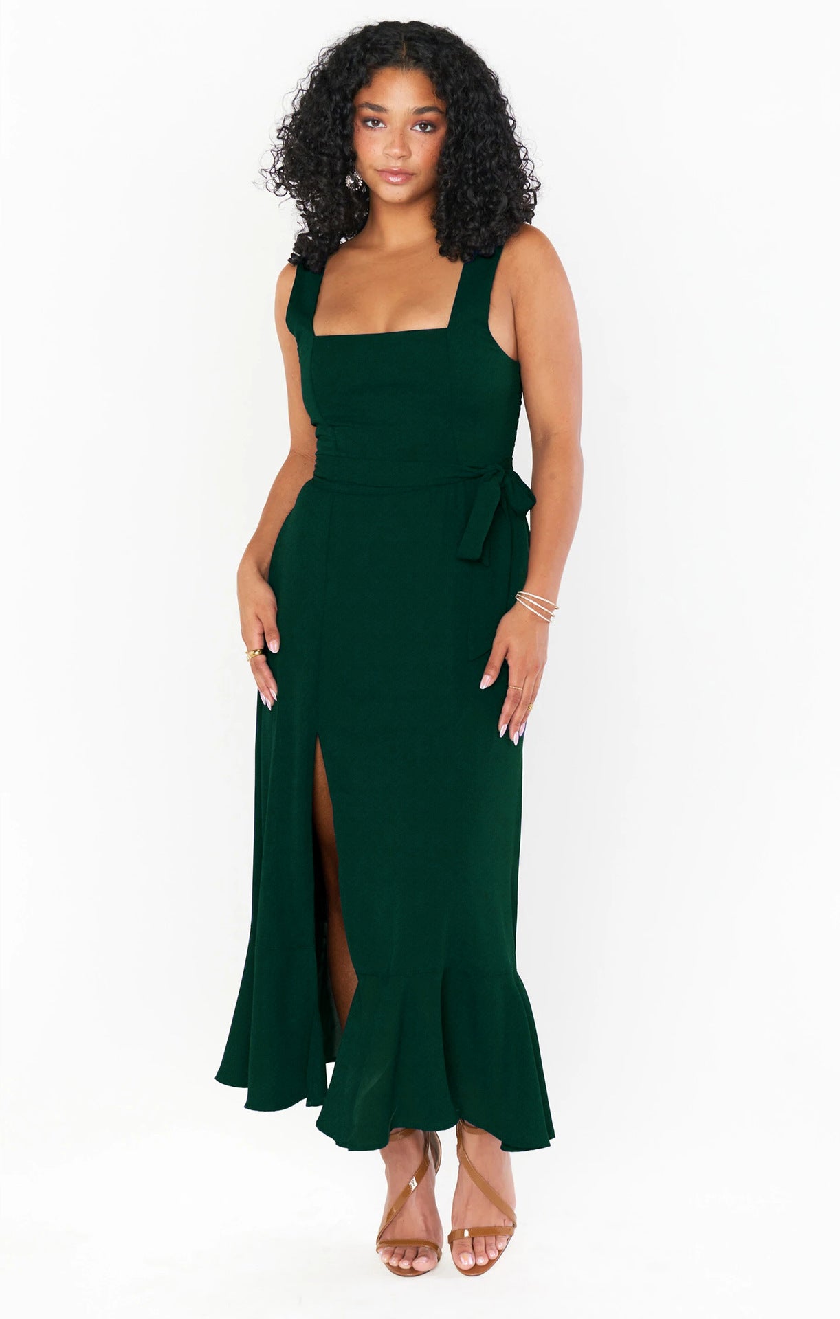Fashion Summer Split Front Midi Dresses for Women