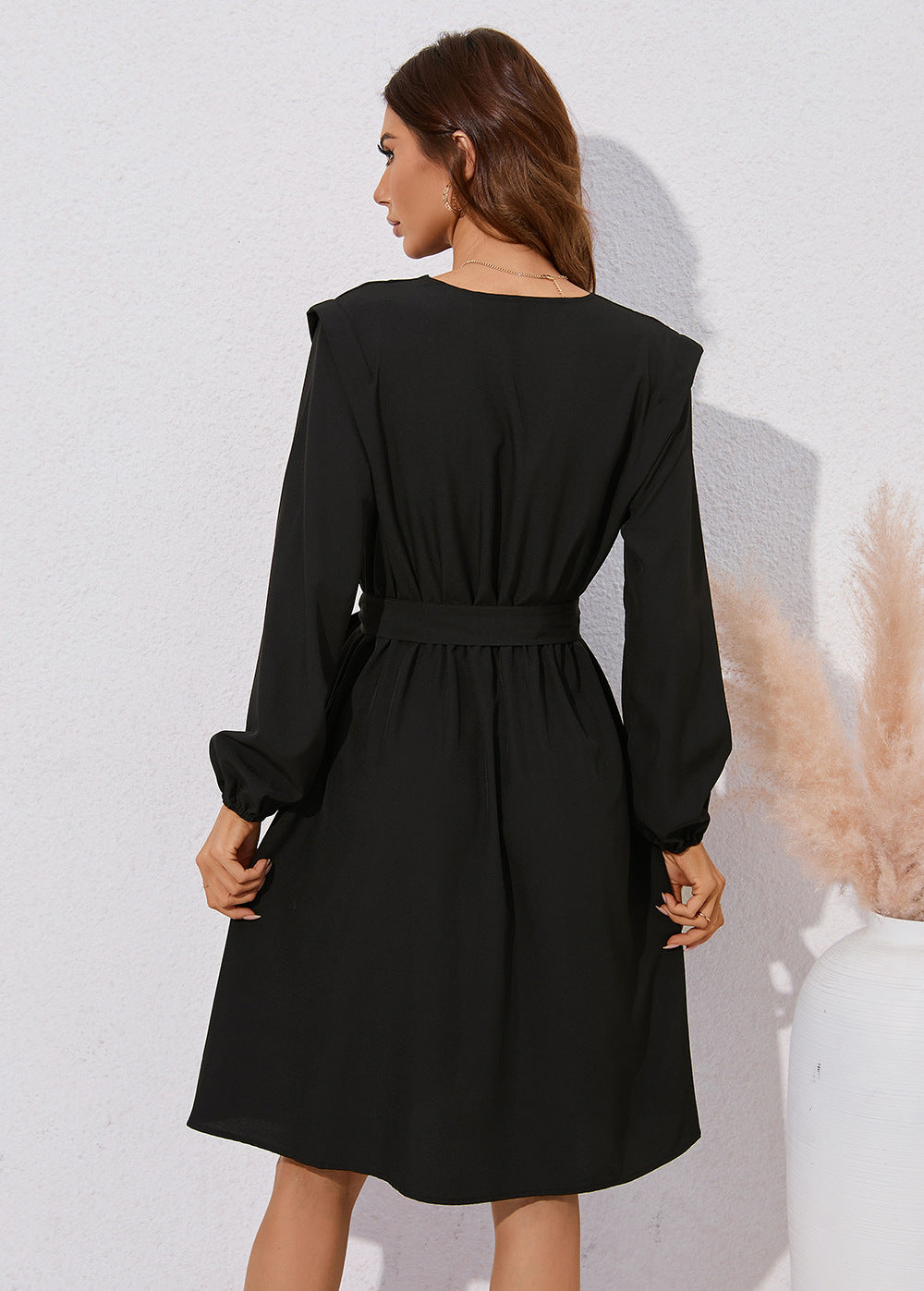 Casual Polka Dot Long Sleeves Short Dresses for Women