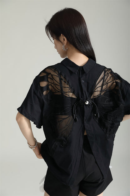 Designed Butterfly Double Sides Summer Shirts