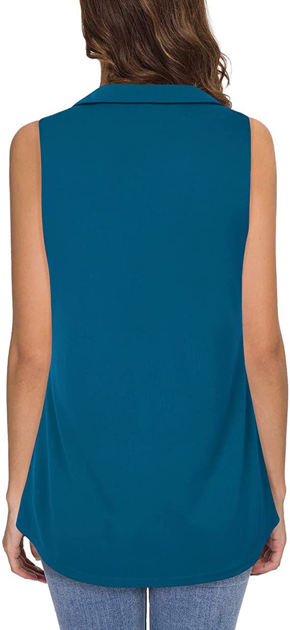 Casual V Neck Sleeveless Women Tops