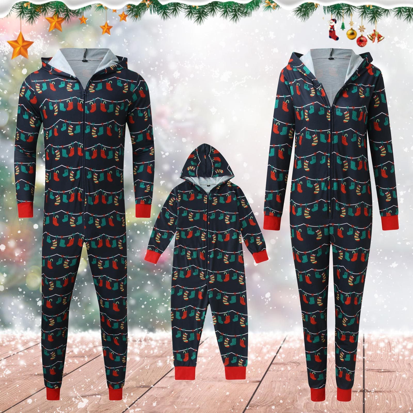 Fashion Adult and Kids Christmas Suits
