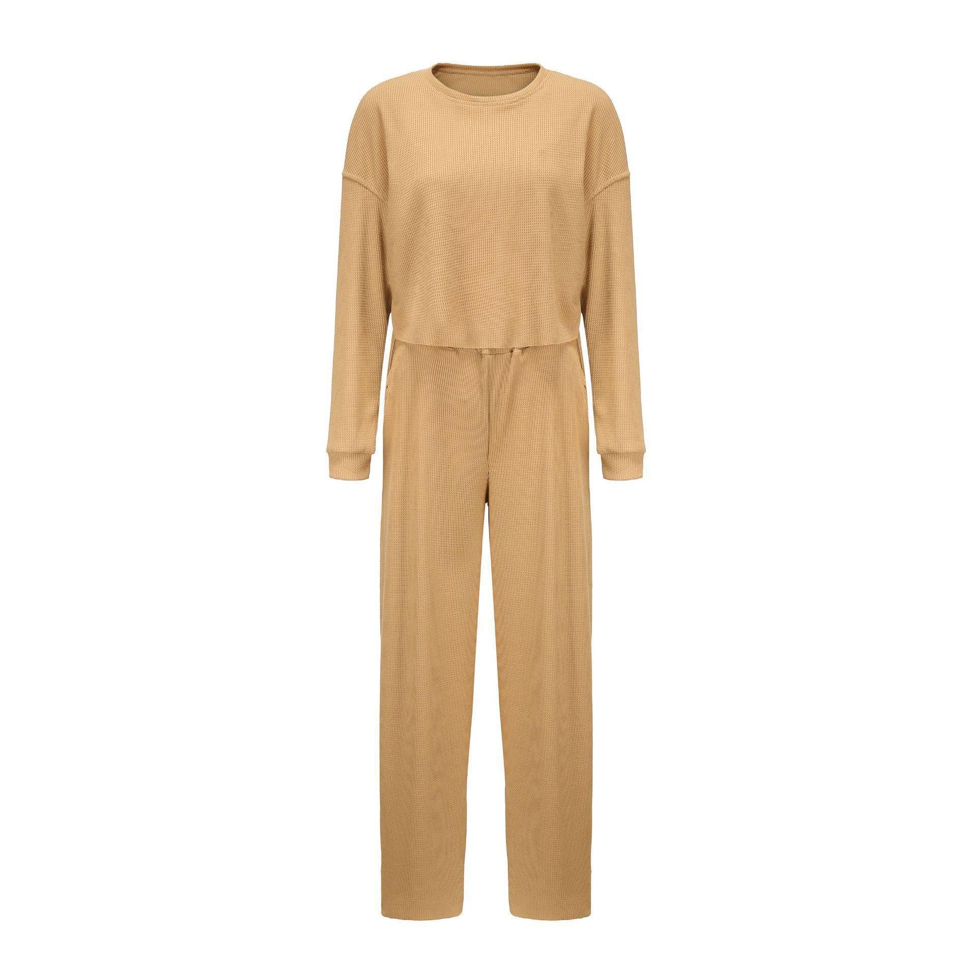 Casual Fall/Winter Two Pieces Tops & Wide Legs Pants