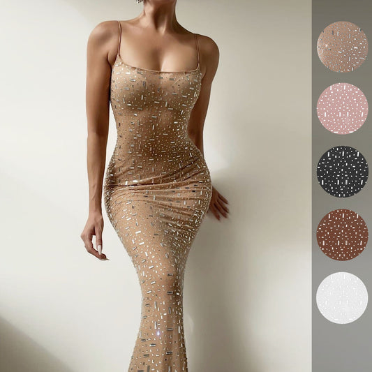 Sexy Bright Diamond Mermaid Long Party Dresses