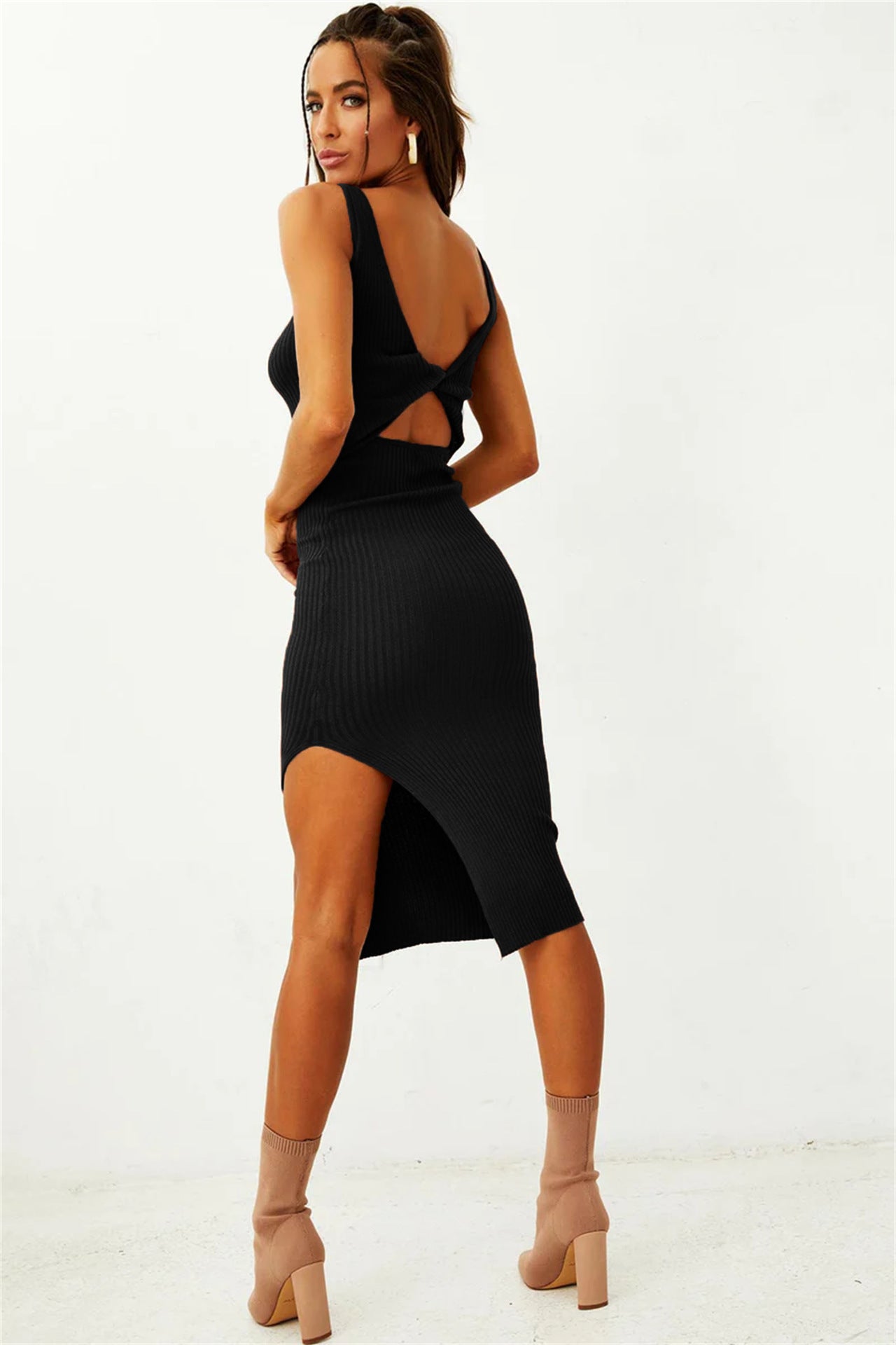 Sexy Sleeveless Sheath Knitted Dresses