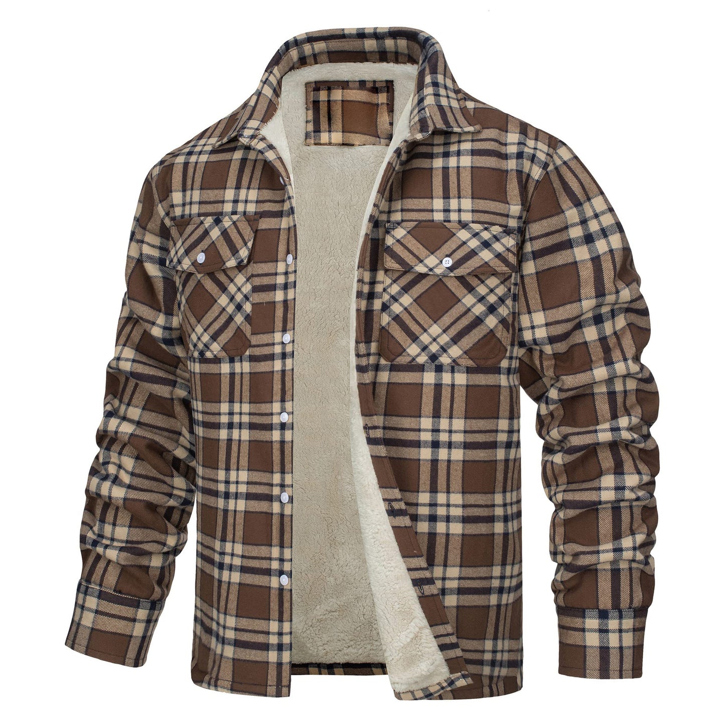 Casual Long Sleeves Thicken Shirts Jackets for Men