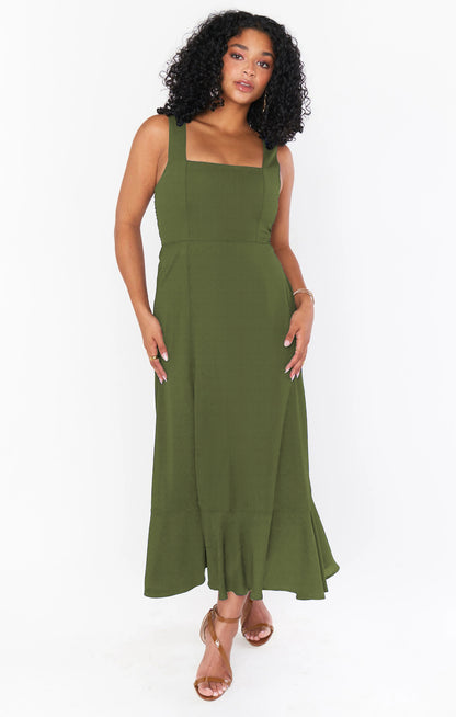Fashion Summer Split Front Midi Dresses for Women