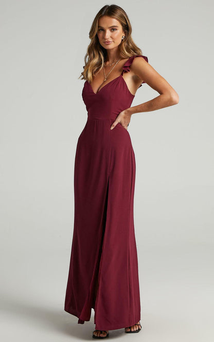 Sexy Split Front Sleeveless Evening Dresses