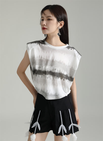 Designed Drawstring Dyed Summer T Shirts