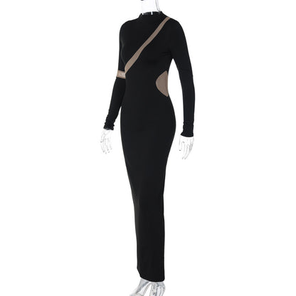 Sexy Fashion Backless Long Sleeves Dresses
