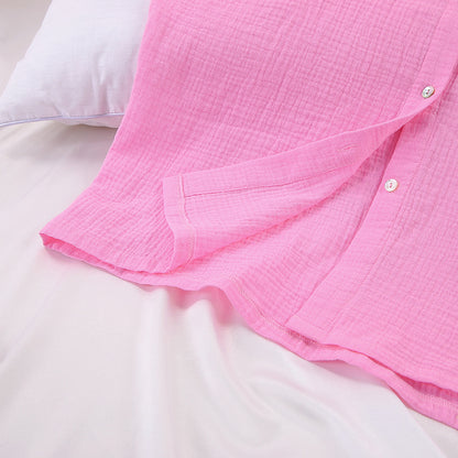 Fashion 100% Cotton Shirts & Shorts Two Pieces Sets
