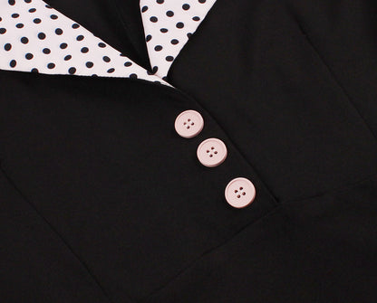 Vintage Polk Dot Short Sleeves Dresses