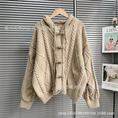 Soft Lazy Knitted Women Cardigan Sweaters