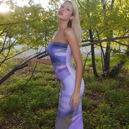 Sexy Strapless Backless Design Sheath Dresses