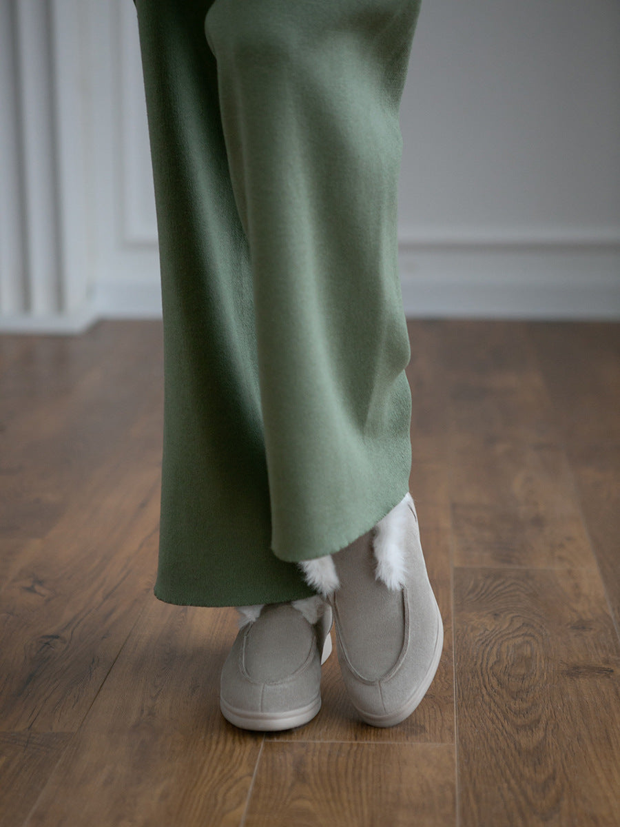 Casual Women High Neck Sweaters and Pants Two Pieces Sets
