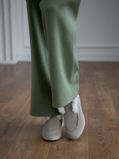 Casual Women High Neck Sweaters and Pants Two Pieces Sets
