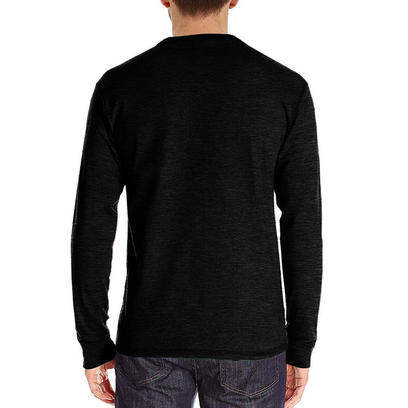 Casual Round Neck Long Sleeves T Shirts